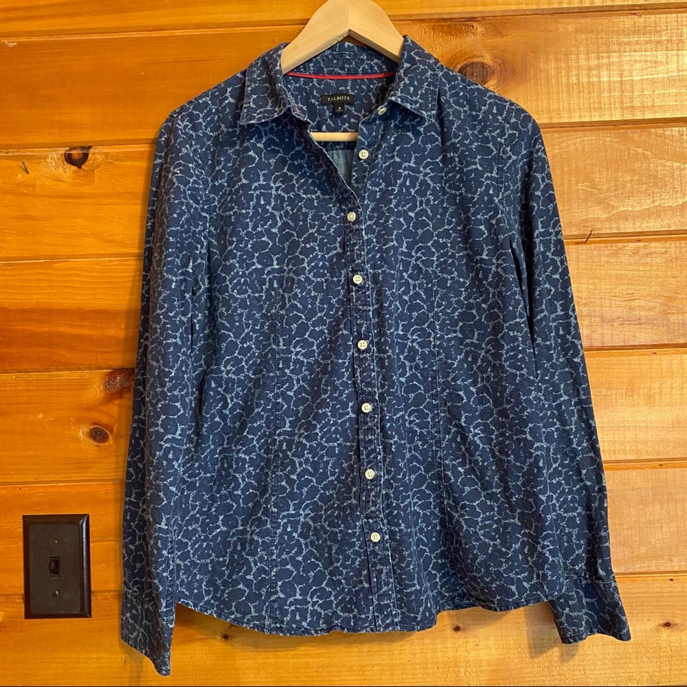 Talbots denim button up